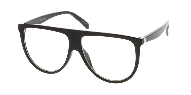 7283CLR Women's Plastic Large Flat Top Designer Frame w/ Clear Lens