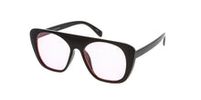7304COL Unisex Retro Plastic Flat Top w/ Color Lens