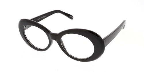 7333CLR Women's Plastic '90s Retro Round Frame w/ Clear Lens Clout Goggles