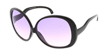 7334COL Women's Oversized Plastic Frame Dropped Temples w/ Two Tone Lens