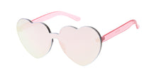 7371HRT/RV Women's Plastic Heart Color Block w/ Color Mirror Lens