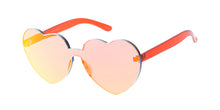 7371HRT/RV Women's Plastic Heart Color Block w/ Color Mirror Lens