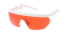 7380COL Unisex Plastic 80s Retro Sports Shield w/ Color Lens