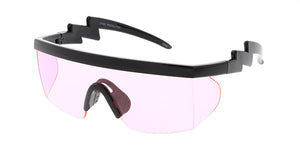 7380COL Unisex Plastic 80s Retro Sports Shield w/ Color Lens