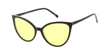 7403COL Women's Plastic Medium Thin Cat Eye Frame w/ Color Lens