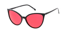 7403COL Women's Plastic Medium Thin Cat Eye Frame w/ Color Lens
