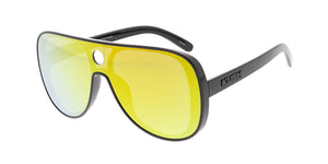 7415KSH/RV KUSH Plastic Large Shield Aviator Frame w/ Color Mirror Lens
