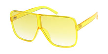 7417CRY/COL Women's Plastic Oversized Monochromatic Rounded Square Frame w/ Color Lens