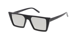 7431RV Women's Plastic Medium Flat Top Cat Eye Frame w/ Color Mirror Lens