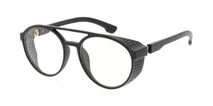 7456CLR Unisex Plastic Medium Aviator w/ Side Shields and Clear Lens