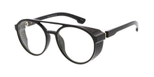 7456CLR Unisex Plastic Medium Aviator w/ Side Shields and Clear Lens