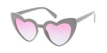7476HRT/COL Women's Plastic Large Heart Frame w/ Two Tone Lens