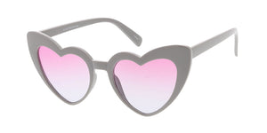 7476HRT/COL Women's Plastic Large Heart Frame w/ Two Tone Lens