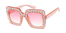 7478RH Women's Plastic Large Square Rhinestone Frame