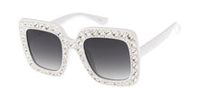 7478RH Women's Plastic Large Square Rhinestone Frame