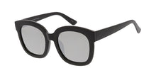 7486RV Women's Plastic Large Chunky Square Frame w/ Color Mirror Lens
