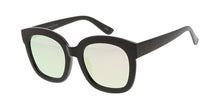 7486RV Women's Plastic Large Chunky Square Frame w/ Color Mirror Lens