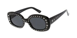 7509RH Women's Plastic Medium Rounded Rectangular Rhinestone Frame