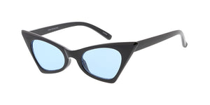 7527COL Women's Plastic Small Extreme Cat Eye Frame w/ Color Lens