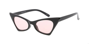 7527COL Women's Plastic Small Extreme Cat Eye Frame w/ Color Lens