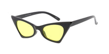 7527COL Women's Plastic Small Extreme Cat Eye Frame w/ Color Lens