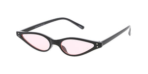 7545COL Women's Plastic Small Wingtip Cat Eye Frame w/ Color Lens