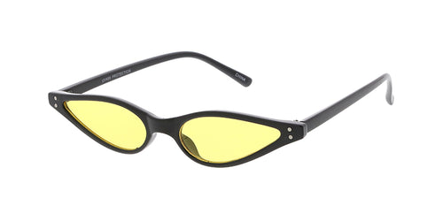 7545COL Women's Plastic Small Wingtip Cat Eye Frame w/ Color Lens
