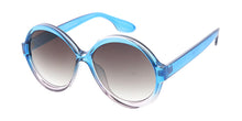 7555 Women's Plastic Large Round Crystal Ombre Frame