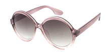 7555 Women's Plastic Large Round Crystal Ombre Frame