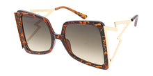7576 Women's Plastic Oversized Frame w/ Open Zig Zag Arms