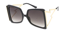 7576 Women's Plastic Oversized Frame w/ Open Zig Zag Arms