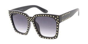 7585 Women's Plastic Large Square Studded Frame