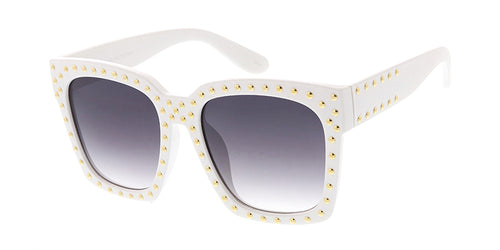 7585 Women's Plastic Large Square Studded Frame