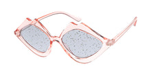 7618GLT Women's Plastic Medium Crystal Color Lips Frame w/ Glitter Lens