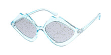 7618GLT Women's Plastic Medium Crystal Color Lips Frame w/ Glitter Lens