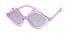 7618GLT Women's Plastic Medium Crystal Color Lips Frame w/ Glitter Lens