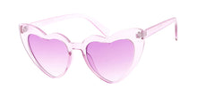7619CRY/COL Women's Plastic Large Monochromatic Crystal Color Cat Eye Frame w/ Color Lens