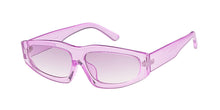 7639CRY/COL Women's Plastic Small Chunky Monochromatic Crystal Color Frame w/ Color Lens