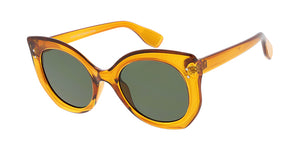 7677 Women's Plastic Large Rounded Cat Eye Frame