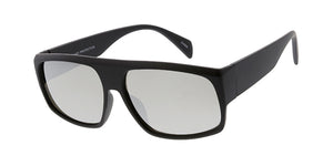 7699ME/RV Men's Plastic Casual Medium Thick Flat Top Frame w/ Color Mirror Lens
