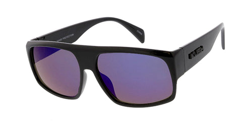7701KSH/RV KUSH Plastic Medium Thick Flat Top Frame w/ Color Mirror Lens