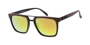 7710KSH/RV KUSH Combo Medium Square Woodgrain Frame w/ Color Mirror Lens