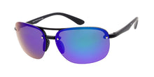 7723ME/RV Men's Plastic Casual Medium Rectangular Double Bridge Frame w/ Color Mirror Lens
