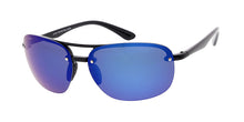 7723ME/RV Men's Plastic Casual Medium Rectangular Double Bridge Frame w/ Color Mirror Lens