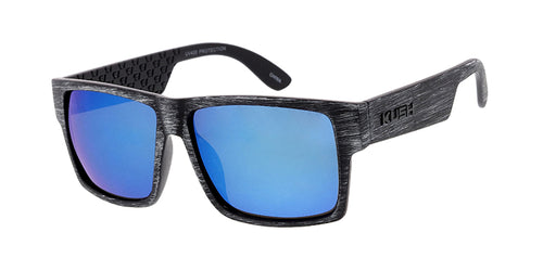 7735KSH/RV KUSH Plastic Medium Rectangular Woodgrain Textured Frame w/ Color Mirror Lens