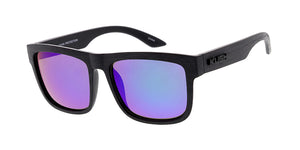 7739KSH/RV KUSH Plastic Large Flat Top Rectangular Woodgrain Textured Frame w/ Color Mirror Lens