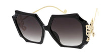 7750 Women's Plastic Large Square Vintage Inspired Frame w/ Butterfly Hinge