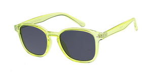 7761CRY Unisex Plastic Medium Square Vintage Inspired Hipster Crystal Color Frame