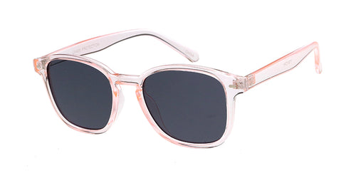 7761CRY Unisex Plastic Medium Square Vintage Inspired Hipster Crystal Color Frame