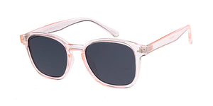 7761CRY Unisex Plastic Medium Square Vintage Inspired Hipster Crystal Color Frame